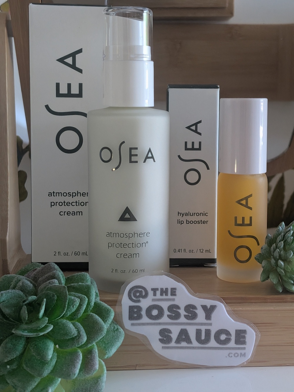 OSEA Atmosphere Protection Cream + Hyaluronic Lip Oil Duo NWT